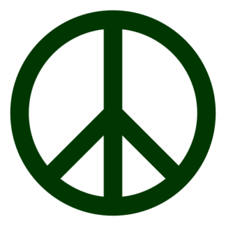 Peace Sign Decal (Dark Green)